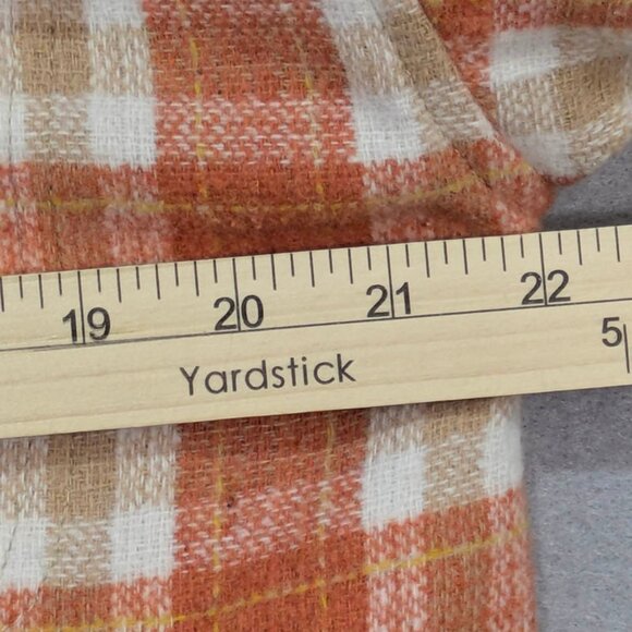 Easel Shacket Womens S Orange Plaid Lumberjack 90s Grunge Streetwear Fall Wool - Picture 5 of 9